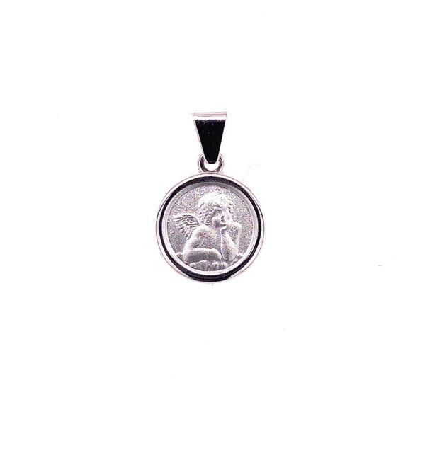 Schutzengerl in Silber 925/000 rund