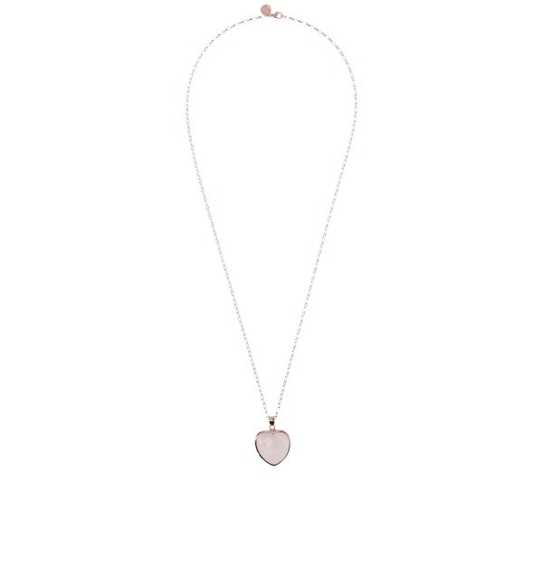 Bronzallure Kette Rosevergoldet mit grossem Herzanhänger