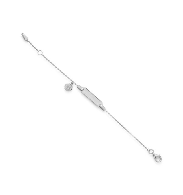 Schildarmband Weißgold 585/000 mit Schutzengerl